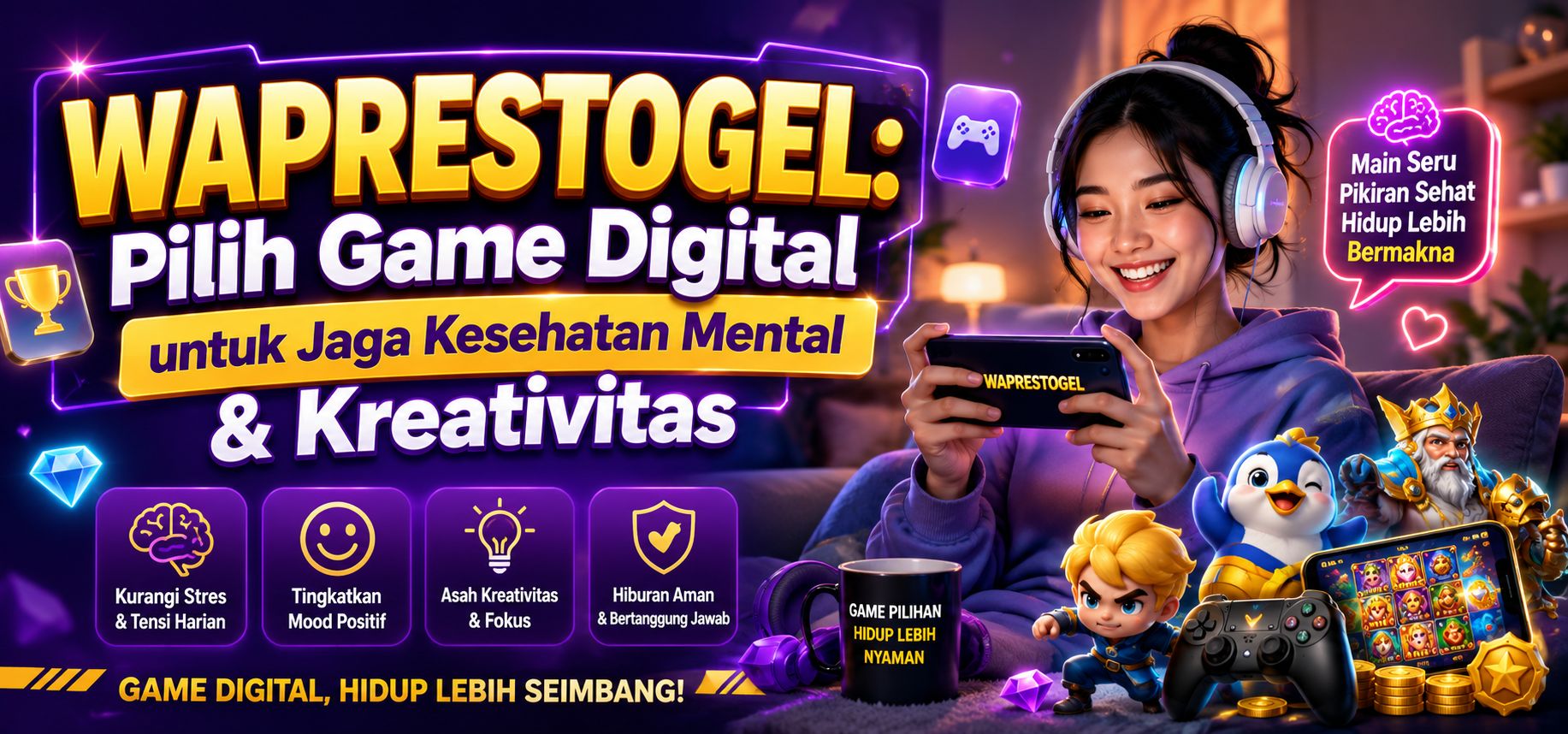 WAPRESTOGEL: Pilih Game Digital untuk Jaga Kesehatan Mental & Kreativitas